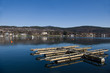 Una veduta del lago di Velden, Austria