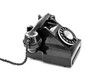 Old black telephone