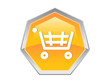 Shopping Trolley Cash Coin Logo Design Icon
