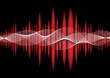 music equaliser wave red
