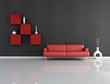 red and black lounge