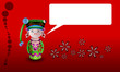 Chinese doll in gree, blank message