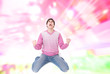 handsome man over abstract  background
