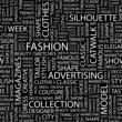 FASHION. Seamless vector pattern with word cloud. FASHION. Seamless vector pattern with word cloud.