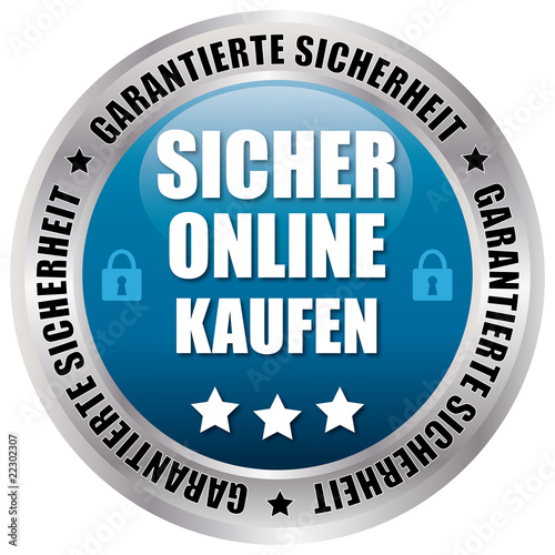 Vector: Sicher Online Kaufen - Garantierte Sicherheit - blau Sicher Online Kaufen - Garantierte Sicherheit - blau