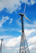 Photo en ligne au meilleur prix Moving wind turbines and moody sky