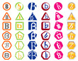 Letter B Icons Badges and Tags