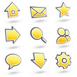 Website icons set 01: Orange variant. See more in my portfolio.