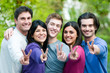 Happy smiling friends together