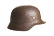 Old German helmet world war on a white background