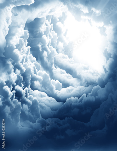 Photo: dark sky with sun dark sky with sun