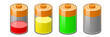 Vektorset Batterieanzeige