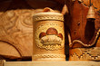 Beautiful dishes from birch bark. Russian national crafts