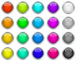 Web buttons in metallic frames