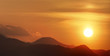 Sunset over hills