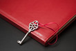 Key on leather book