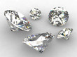 Five beautiful round diamond stones Five beautiful round diamond stones
