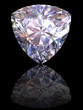 Diamond on glossy black background Diamond on glossy black background