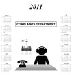 2011 calendar with worker in company complaints department
