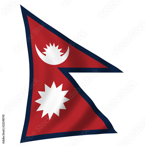 Nepal Flag Waving. tee shirts Nepal+flag