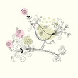 elegant floral illustration, greeting card elegant floral illustration, greeting card