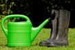 Gießkanne mit Stiefel