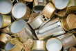 Photo: Tin cans ready for recycling Tin cans ready for recycling