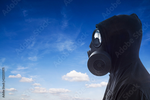Photo: Person in a gas mask Person in a gas mask