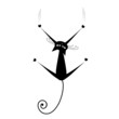 Black cat silhouette for your design Black cat silhouette for your design