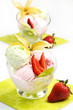 Ice cream with fruits
