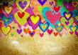 grunge love pattern background