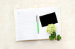 Photo: Open Blank Book with Photo Open Blank Book with Photo