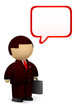 Businessman giving a speech