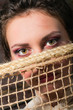 beautiful young woman  portrait closeup