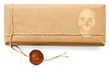 Deadly postal parcel on white background