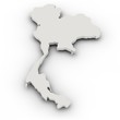 Illustration: Landkarte Thailand, einfach Landkarte Thailand, einfach