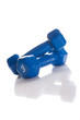 Blue dumbbells isolated on white