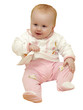 The small smiling girl.