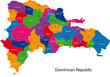Map of Dominican Republic with the provinces