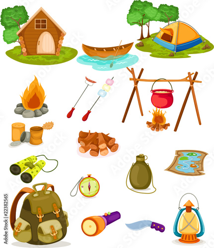 Vektor: camping collection camping collection