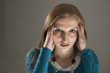 woman in fear