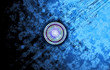 Emblem auf blauem Hintergrund