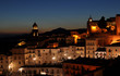tramonto su centro storico di avigliano paese della lucania
