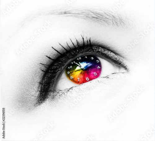 Photo: clock in eye clock in eye