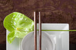 Foto: Dekoration, asiatische Tischdekoration mit Anthurie Dekoration, asiatische Tischdekoration mit Anthurie