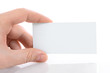 Photo: hand with blank card hand with blank card