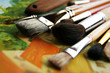 Brushes on linen