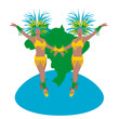 Danseuses de samba jaune Danseuses de samba jaune