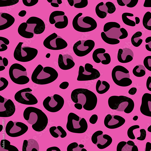 Vector: Seamless pink leopard texture pattern. Vector Illustration. Seamless pink leopard texture pattern. Vector Illustration.