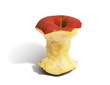 Pomme rouge croquée